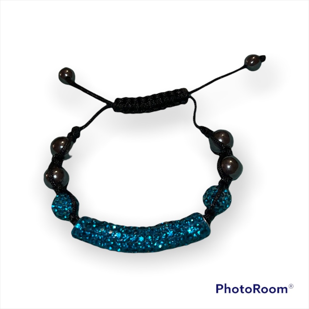 Crystal Bead Drawstring Bracelet